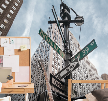 Broadway street signs fototapeta new york - TenStickers