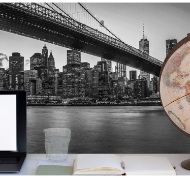 Brooklyn bridge urban landscape fototapeta new york - TenStickers