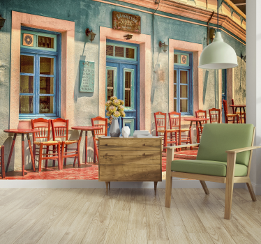 Cafe zunanja vintage foto tapeta - TenStickers