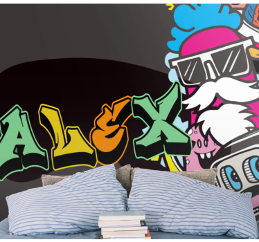 Colorful character art fototapete z graffiti motivi - TenStickers