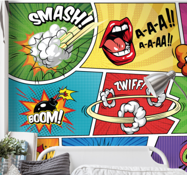 Comic book action fototapete z graffiti motivi - TenStickers
