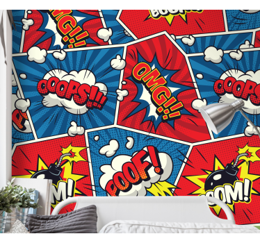 Comic speech bubbles fototapete z graffiti motivi - TenStickers