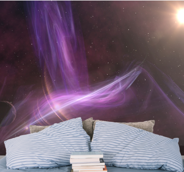 Cosmic purple swirls vesoljski fototapeti - TenStickers