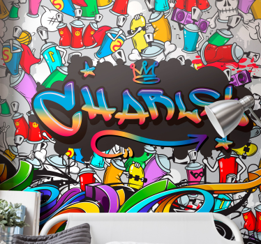 Custom name graffiti fototapete s graffiti motivi - TenStickers