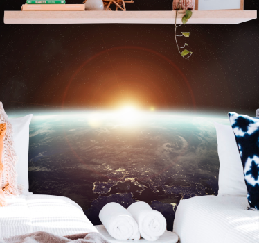 Earth dawn perspective vesoljski fototapeti - TenStickers