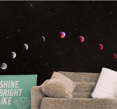 Faze lune vesoljski fototapeti - TenStickers