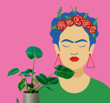 Frida kahlo pop art design slikanje fototapeta - TenStickers