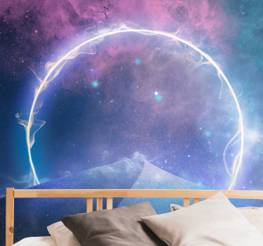 Galactic circle portal vesoljski fototapeti - TenStickers