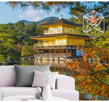 Golden pavilion reflection stenske poslikave - TenStickers