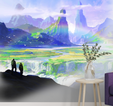 Gorska naravna scena stenske poslikave - TenStickers