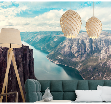 Grand fjord perspective stenske poslikave - TenStickers