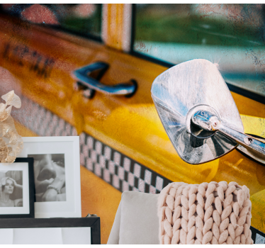 Iconic yellow taxi fototapeta new york - TenStickers