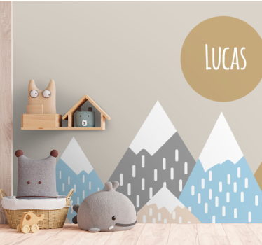 Ilustracija gora "boho" gorska poslikava - TenStickers