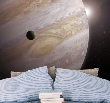 Jupiter in luna Vesoljski fototapeti - TenStickers
