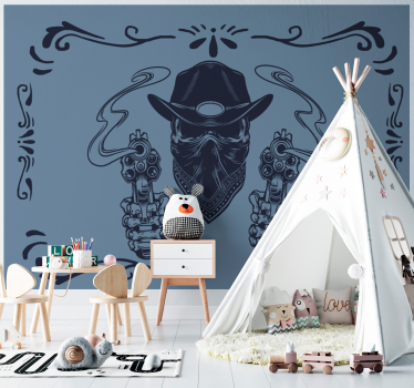 Cowboy bandit duel fototapeta v vintage stilu - TenStickers