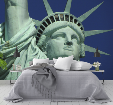 Kip svobode soočeni s stenskim zidom new york - TenStickers
