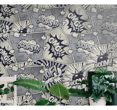 Komični zvočni učinki Fototapete s graffiti motivi - TenStickers
