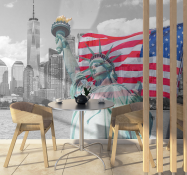 Kompozicija kip svobode Fototapeta New York - TenStickers