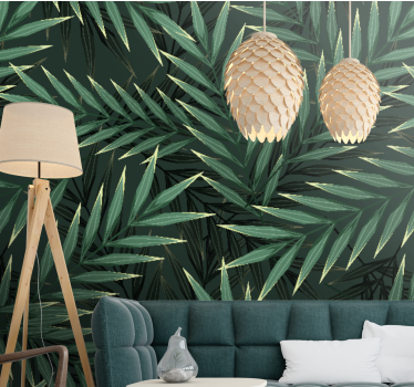 Lively emerald foliage fototapete narava - TenStickers