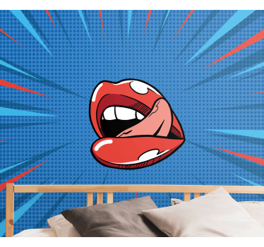 Lively mouth pop fototapete s graffiti motivi - TenStickers