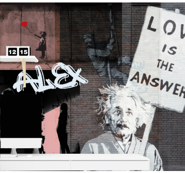 Ljubezen je odgovor Fototapete s graffiti motivi - TenStickers
