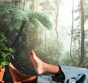 Lush jungle serenity fototapeta gozd - TenStickers