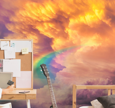 Majestic cloudscape rainbow fototapete neba - TenStickers