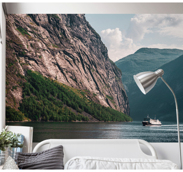 Majestic fjord scene stenske poslikave - TenStickers