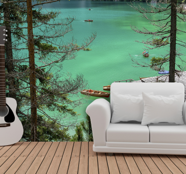 Miren razgled na jezero Stenske poslikave - TenStickers