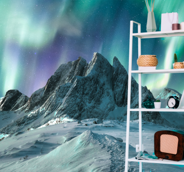 Mountain auroras display stenske poslikave - TenStickers