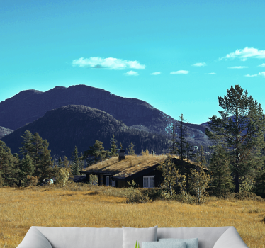 Mountain cabin retreat stenske poslikave - TenStickers