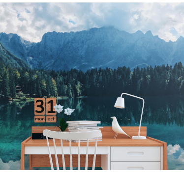 Mountain echo lake stenske poslikave - TenStickers