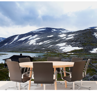 Mountain lake retreat stenske poslikave - TenStickers