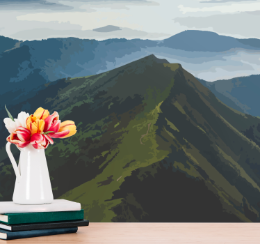 Mountain range view stenske poslikave - TenStickers