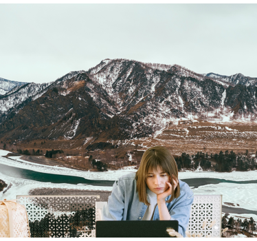 Mountain river view stenske poslikave - TenStickers