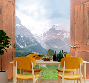 Mountain view opening stenske poslikave - TenStickers