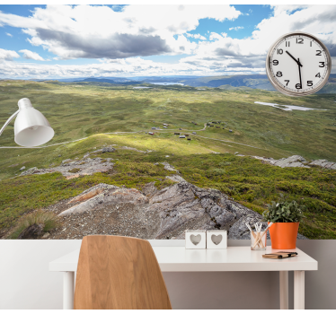 Mountainous greenery view stenske poslikave - TenStickers