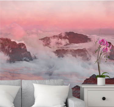 Mountainous pink clouds stenske poslikave - TenStickers
