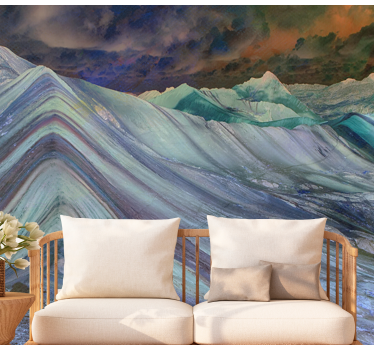 Mountainous terrain formation stenske poslikave - TenStickers