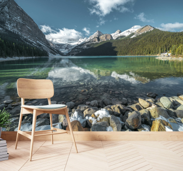 Nebesno jezero in gore stenski zid - TenStickers