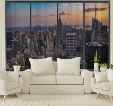 New york okno s pogledi new york fototapeta tapeta - TenStickers