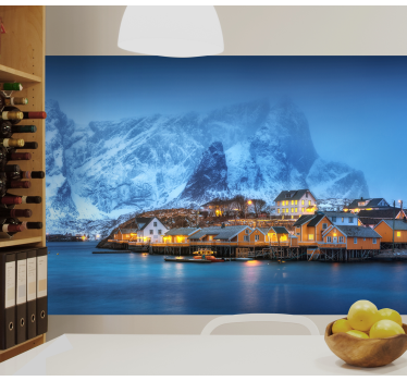 Norveške pokrajine vasi naravne fototapeta - TenStickers