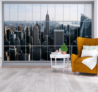Okno na ozadju new york new york fototapeta - TenStickers
