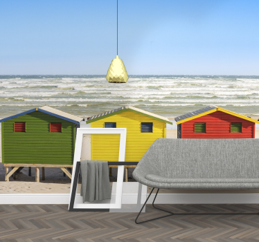 Panorama koče na plaži Fototapete z morjem - TenStickers
