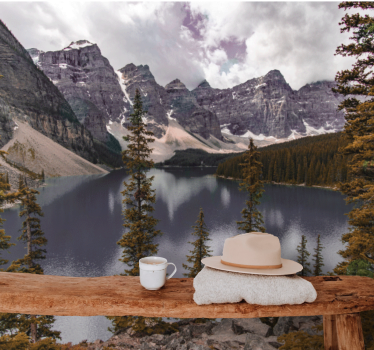 Peaceful mountain lake stenske poslikave - TenStickers