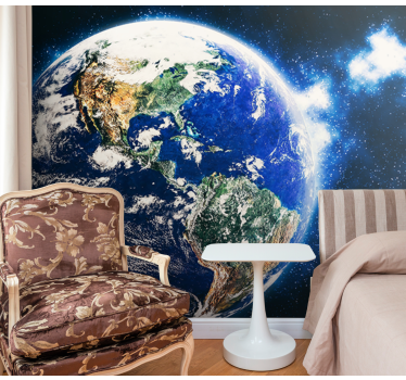 Planet zemlja s celinskimi tapeta za vesolje - TenStickers