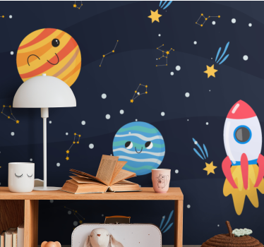 Playful planetary exploration vesoljski fototapeti - TenStickers