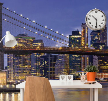 Pogledi na vzhodni rečni most new york fototapeta tapeta - TenStickers