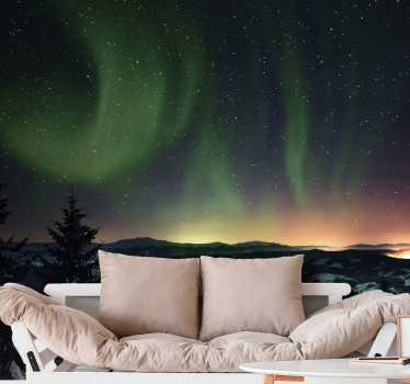 Predstavitev aurore borealis Fototapete neba - TenStickers