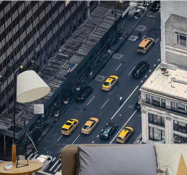 Prometni rumeni taksiji Fototapeta New York - TenStickers